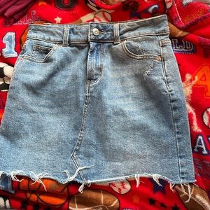 This is a Jean skirt and has never been worn but is so cute and in-style